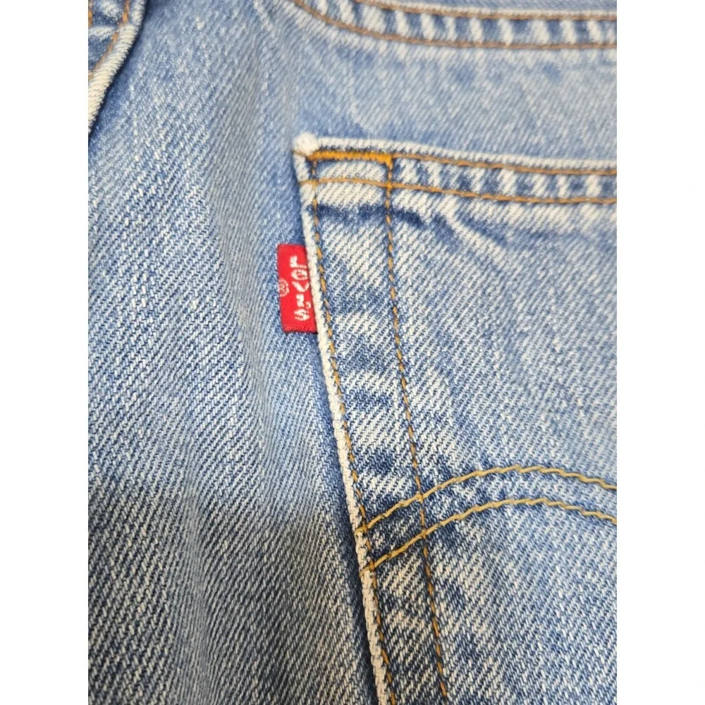 VTG Y2K Levi's 505 Regular Fit Batwing Jeans Blue Denim Made in Columbia 32x32